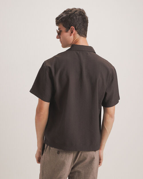 Camisa Boxy Caf&eacute;