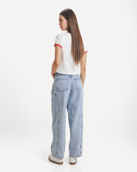 Jeans Wide Leg Azul