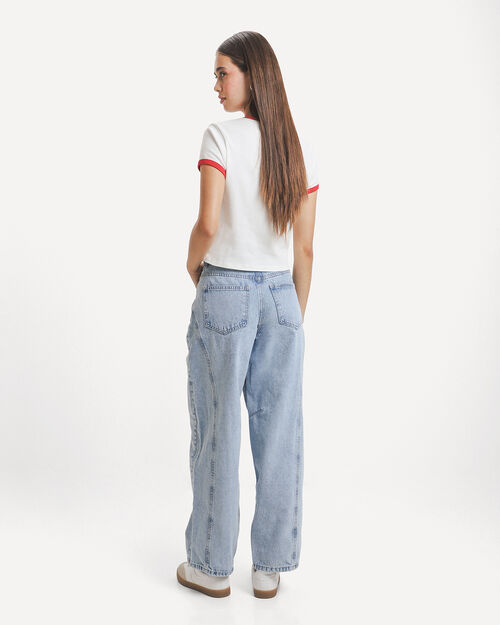 Jeans Wide Leg Azul