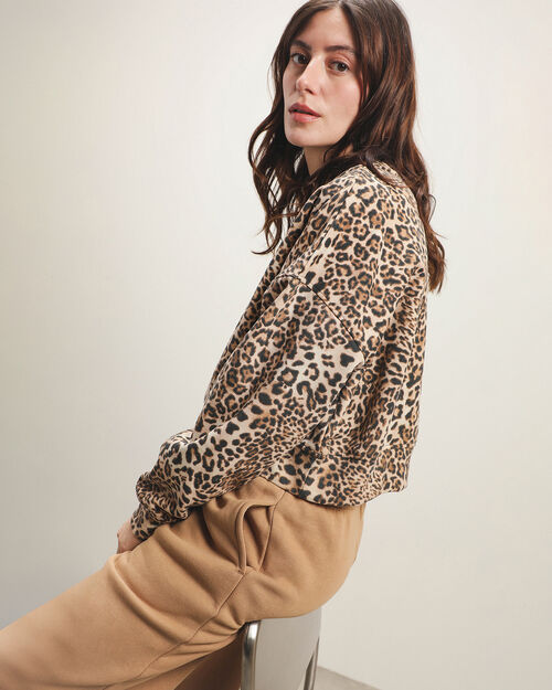 Sudadera Cropped Animal Print