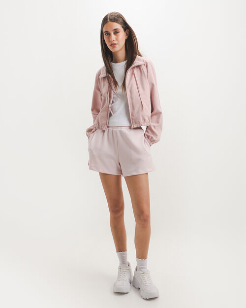 Short Rosa Cintura El&aacute;stica