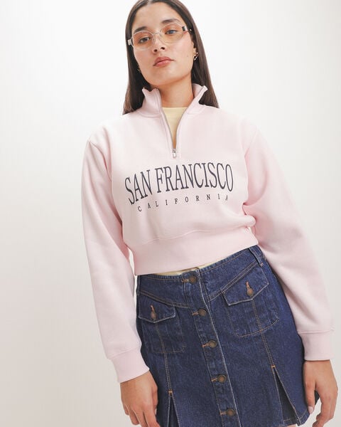 Sudadera Rosa Cerrada