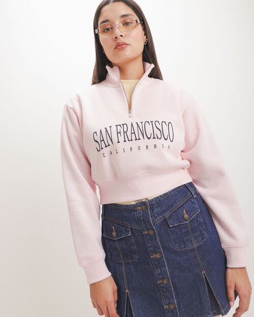 Sudadera Rosa Cerrada