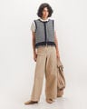 Pantal&oacute;n Wide Leg Caqui,KAKHI