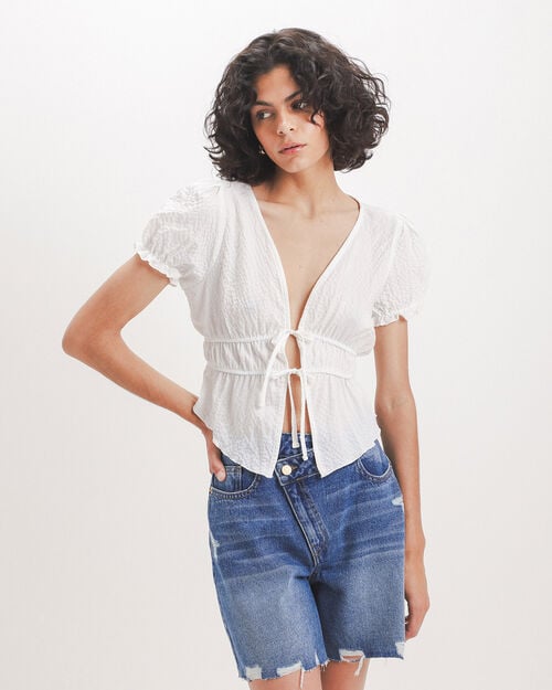 Blusa Blanca Lazo