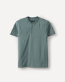 Playera Henley Arena,VERDE OBSCURO