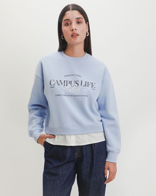 Sudadera Azul Cerrada