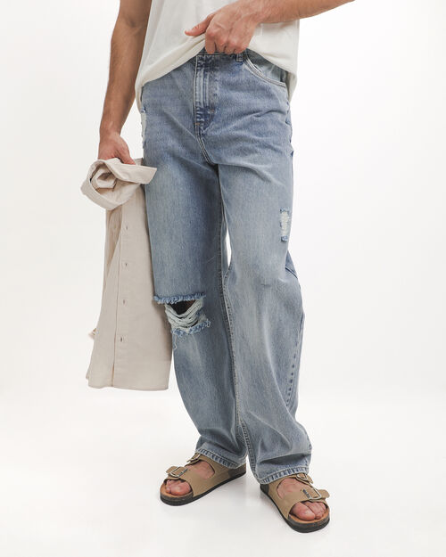Jeans Wide Leg Destrucciones