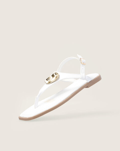 Sandalia Blanca Plana