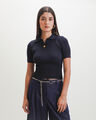Polo Beige Tejida,AZUL MARINO