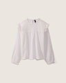 Blusa Blanca Manga Larga,BLANCO