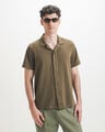 Camisa Verde Textura,OLIVO