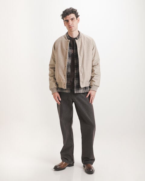 Chamarra Bomber Beige