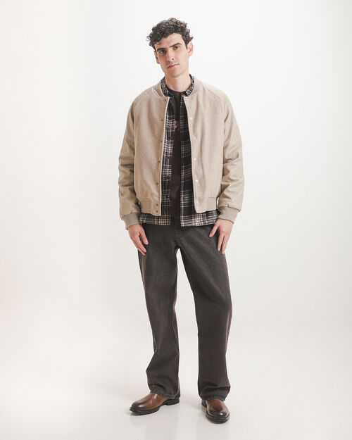 Chamarra Bomber Beige
