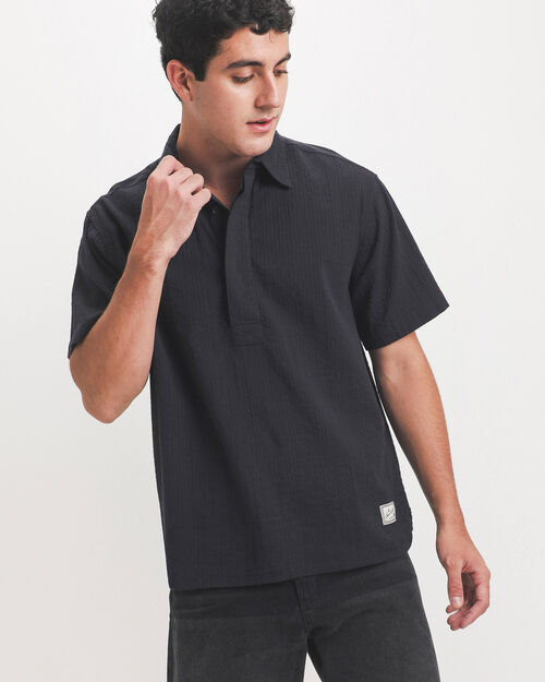 Camisa Negra Manga Corta