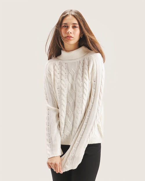 Suéter Blanco Cuello Alto
