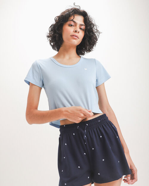 Crop Top Azul Cielo