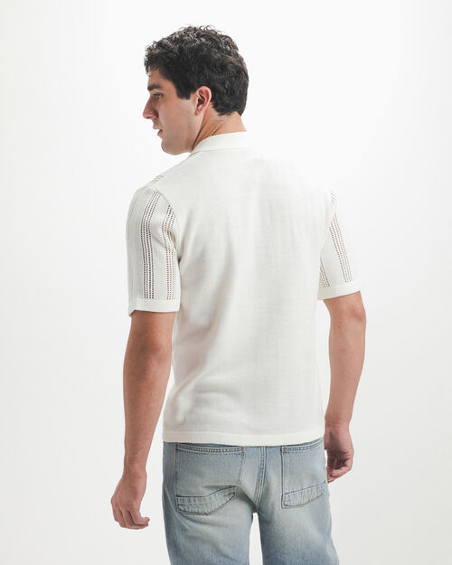 Polo Tejida Beige