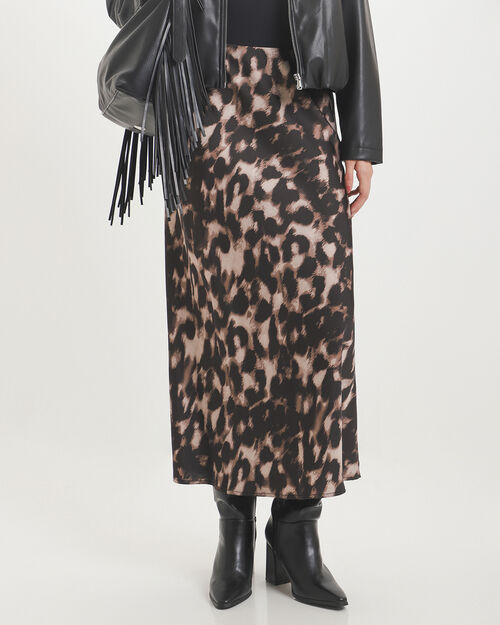 Falda Midi Animal Print