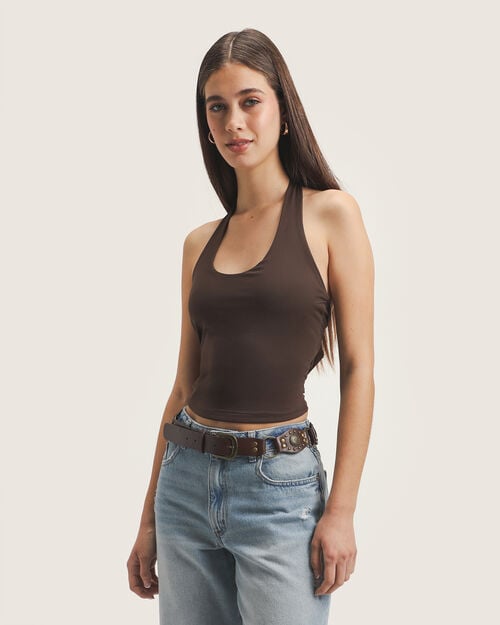 Top Halter Caf&eacute;