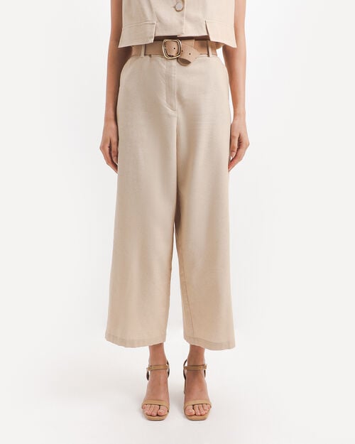 Pantal&oacute;n Beige Cintur&oacute;n