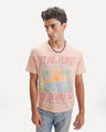 Playera Azul Gr&aacute;fico,NARANJA SALMON