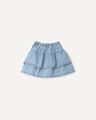 Falda Mini Volantes,AZUL CIELO