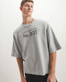 Playera Estampada Con Efecto,GRIS CLARO