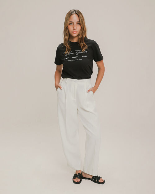Pantalón Fit Carrot Blanco