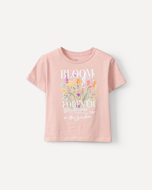 Playera Rosa Estampada