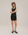 Vestido Corto Cremallera,NEGRO