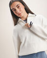 Suéter Negro Zipper,BLANCO HUESO