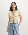 Blusa Blanca Lazo,AMARILLO CLARO