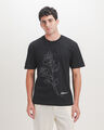 Playera Negra Estampado,NEGRO