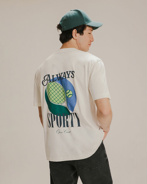 Playera Blanca Estampada