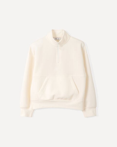 Sudadera Blanca Half Zipper