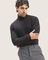 Playera Manga Larga Gris,NEGRO