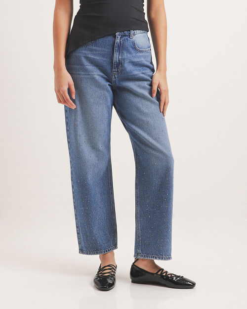 Jeans Fit Straight Aplicaciones