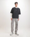 Jeans Wide Leg Gris,GRIS