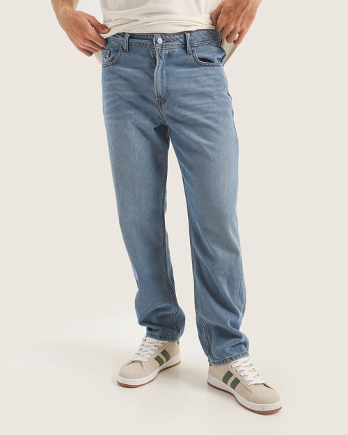 Jeans Fit Straight Azul
