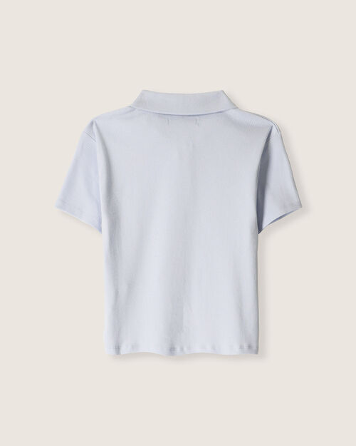 Polo Cropped Azul