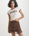 Playera Verde Baby Tee,CRUDO