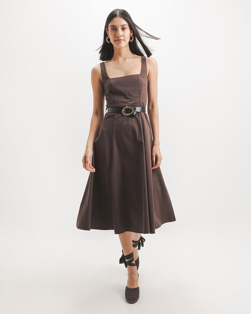 Vestido Midi Cintur&oacute;n