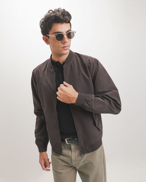 Chamarra Bomber Caf&eacute;