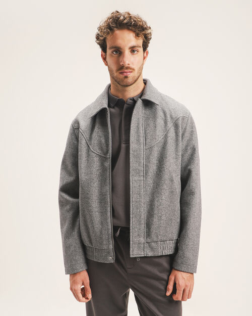 Chamarra Fit Regular Gris
