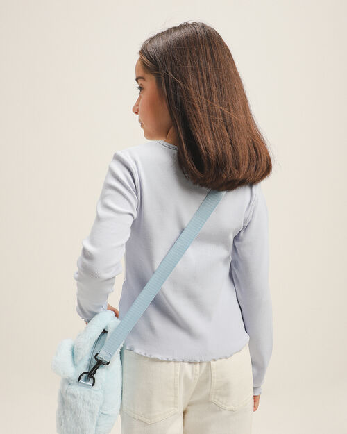 Playera Azul Manga Larga