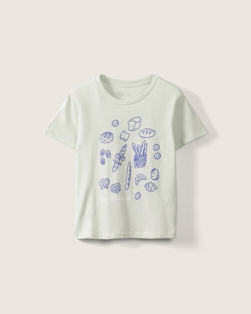 Playera Azul Estampada