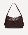 Bolso Negro Con Aro,ROJO VINO