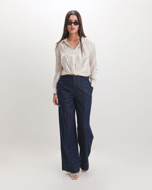 Camisa Blanca Satinada