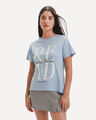 Playera Azul Estampada,AZUL PASTEL